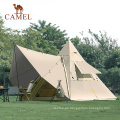 Camel 5-6 Personas Pyramid Tiend a prueba de lluvia al aire libre UPF50+ Centro de campamento de campamento plegable de protector solar carpas para acampar al por mayor